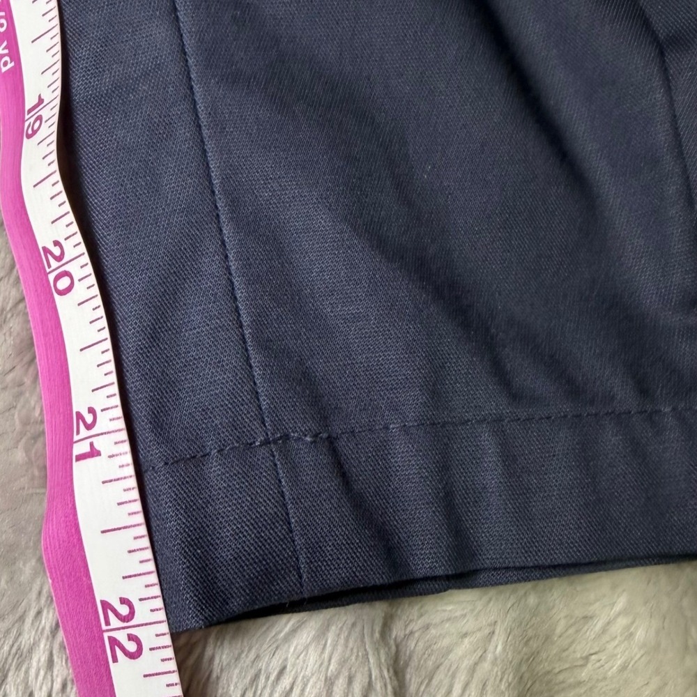 New Gentle Herd Womens Size Large Pleated Wide Leg Cropped Pants Navy Blue Nylon - Picture 10 of 14